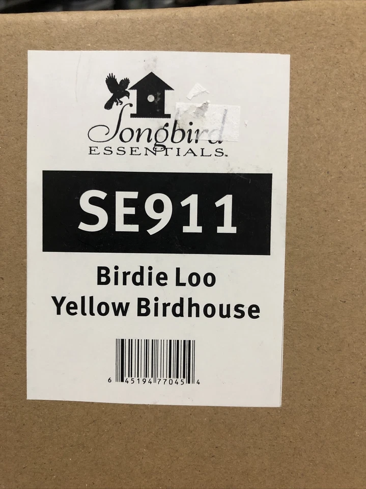 BIRDHOUSE - Birdie Loo Yellow Birdhouse - SONGBIRD ESSENTIALS SE911 Foto 2 de 2