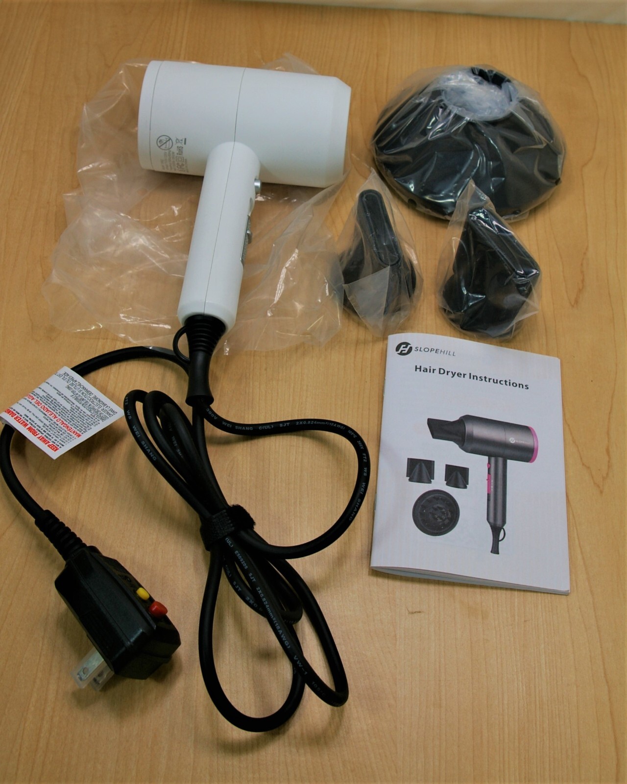 Slopehill Professional Ionic Hair Dryer 1800W Low Noise Blow White 3