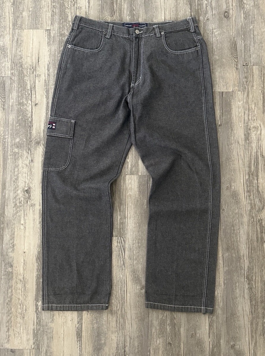Vintage Phat Farm Jeans Mens 38x33 Gray Denim Baggy