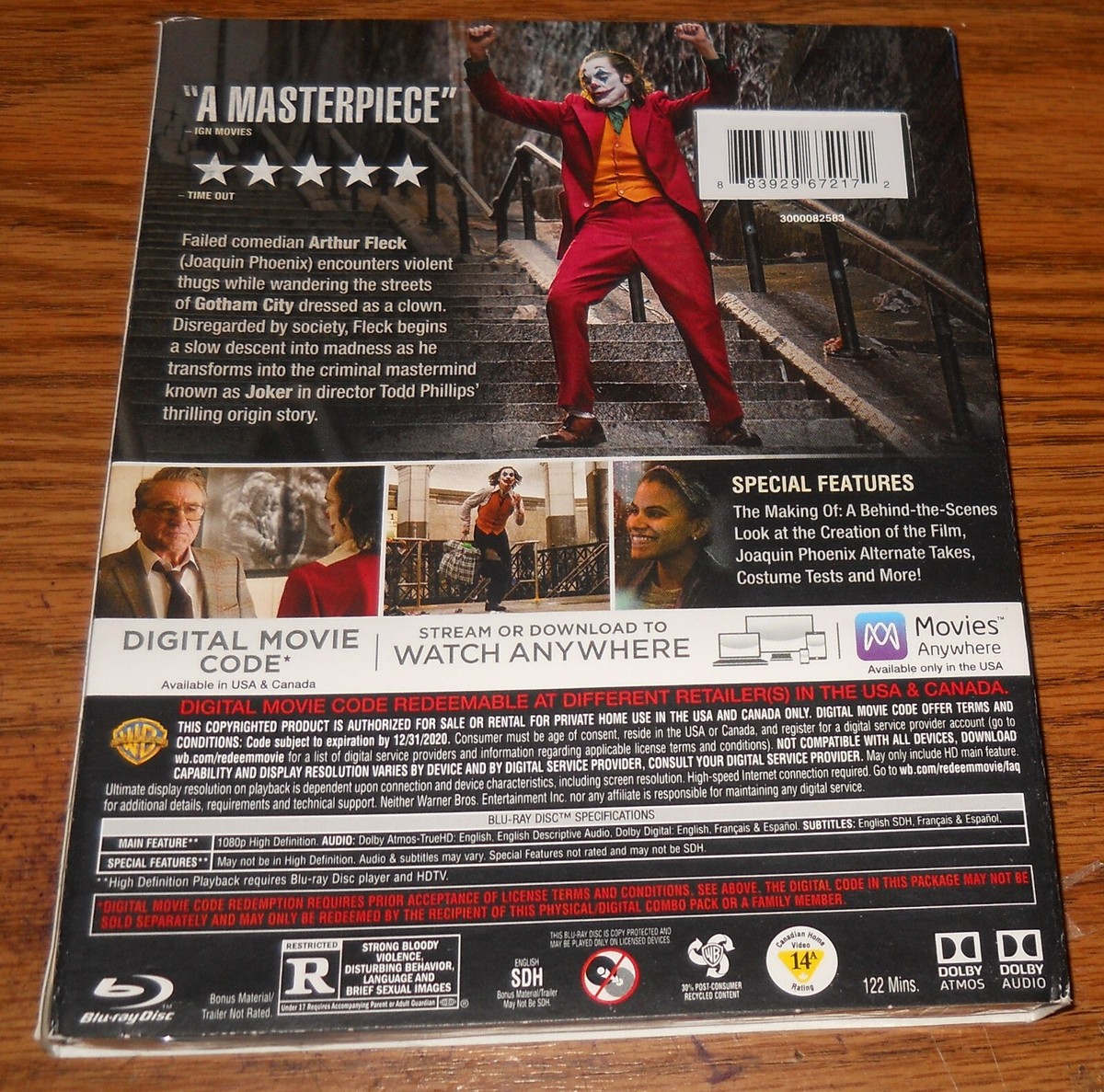 Joker (DC) (Ultra HD, 2019) SEALED BLU-RAY DVD DIGITAL CODE