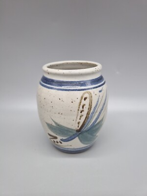 A Simon Cowen Studio Pottery, Derby, Barrel Pen / Brush Pot / Vase.