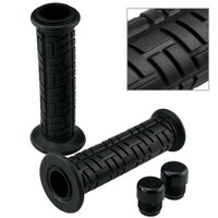 "Motorrad Griffe Schwarz FüR 7/8\" 22Mm Lenker 130 Mm Offen Griffgummi Scooter"