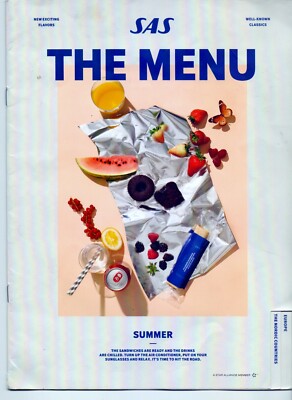 Speisekarte carta de menu carte * SAS Scandinavian Airlines * 09-2016