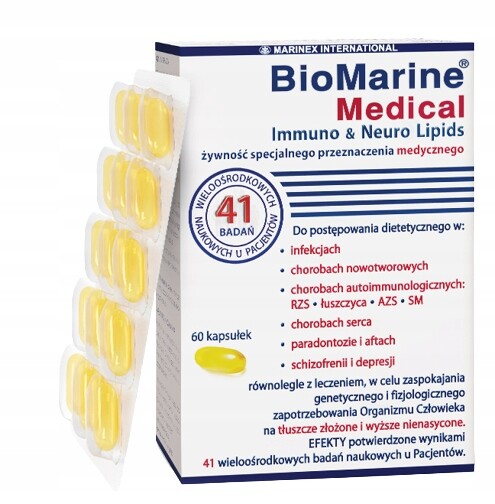BIOMARINE Medical Immuno Neuro Lipids 60/180/180 Kapseln Omega-3 Lebertran DHA