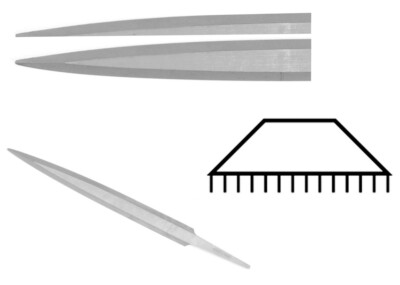 Glardon Vallorbe Barrette Hand File 6'' Cut #00 LP1060 Swiss Precision 33-1011