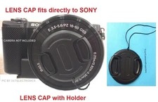 LENS CAP DIRECTLY to CAMERA SONY Alpha NEX-6 NEX6 /with your 16-50mm lens+HOLDER