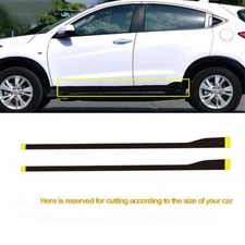 Universal New Car Side Skirts Styling Body Side Decal Carbon Fiber Sticker 230cm