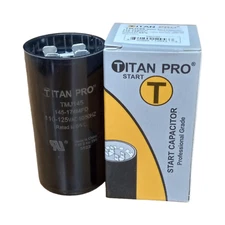 Titan Pro TMJ145 Motor Start Capacitor 145-174 MFD UF / 110-125 VAC