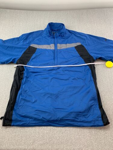 Nike Golf 1/2 Zip Pullover Mens XL Blue Black Gray Short Sleeve Silky - Picture 4 of 14