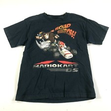 Mario Kart DS Shirt Boys Large Black Nintendo Tag Donkey Kong Video Games 2007