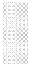 1/2" White Dots Round Vinyl Color Coded Inventory Label Stickers Half Inch Dot