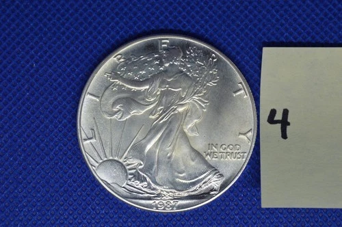 Uncirculated 1 Oz .999 Fine Silver 1987 US Walking Liberty One Dollar One Owner