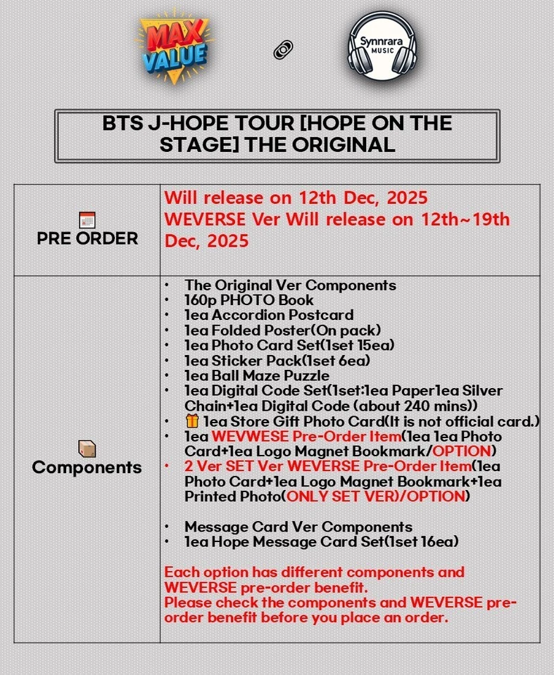 BTS J-HOPE TOUR [HOPE ON THE STAGE] THE ORIGINAL /D.CODE+P.Book+etc+GIFT+WVS POB - Image 2 of 4