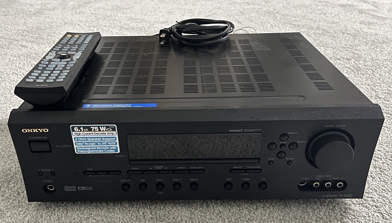 Onkyo 6.1 Channel Digital AV Home Theater Receiver TX-SR502