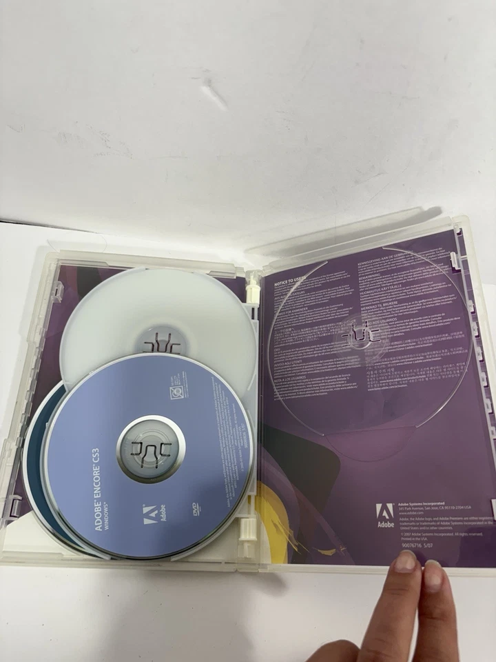 Adobe Premiere Pro CS3 Windows 3 Discs Miss Workshop* USED* AS IS* - Image 3 of 4