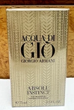 Acqua Di Gio Absolu Instinct Armani Men Cologne EDP Spray 2.5oz / 75ml NIB Seal