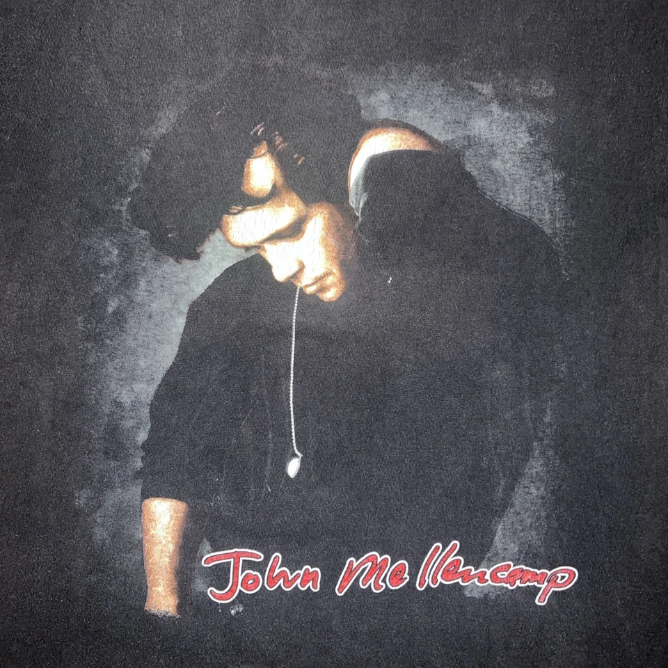 Vintage John Mellencamp Concert T-Shirt Size L Black Whenever We Wanted Tour1992 - Image 2 of 4