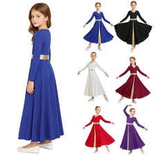 Girl's A-line Floral Dress Outfits Gift Church Robe Nightgown Dress Vacation