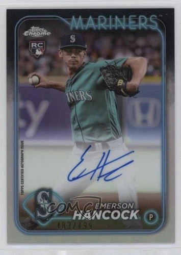 2024 Topps Chrome Rookie Auto Refractor /499 Emerson Hancock #RA-EH Auto RC