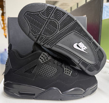Men's Jordan 4 Black Cat 2025 Mid Top Retro Basketball Shoes