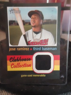 2020 Topps Heritage Clubhouse Collection Relics /99 GOLD #CCRJR Jose Ramirez HOF