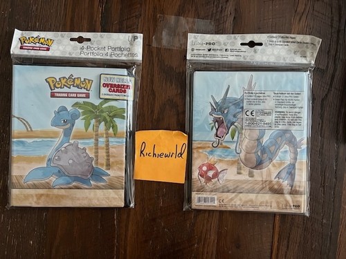 *NEW* ULTRA PRO Pokemon 4 pocket SEASIDE GALLERY Lapras, Gyarados, Magikarp - Picture 2 of 2
