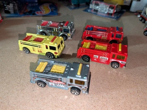 Vintage Hot Wheels Fire Eater Truck Lot Of 5 Rare Variations 7 51 21 BlackWall