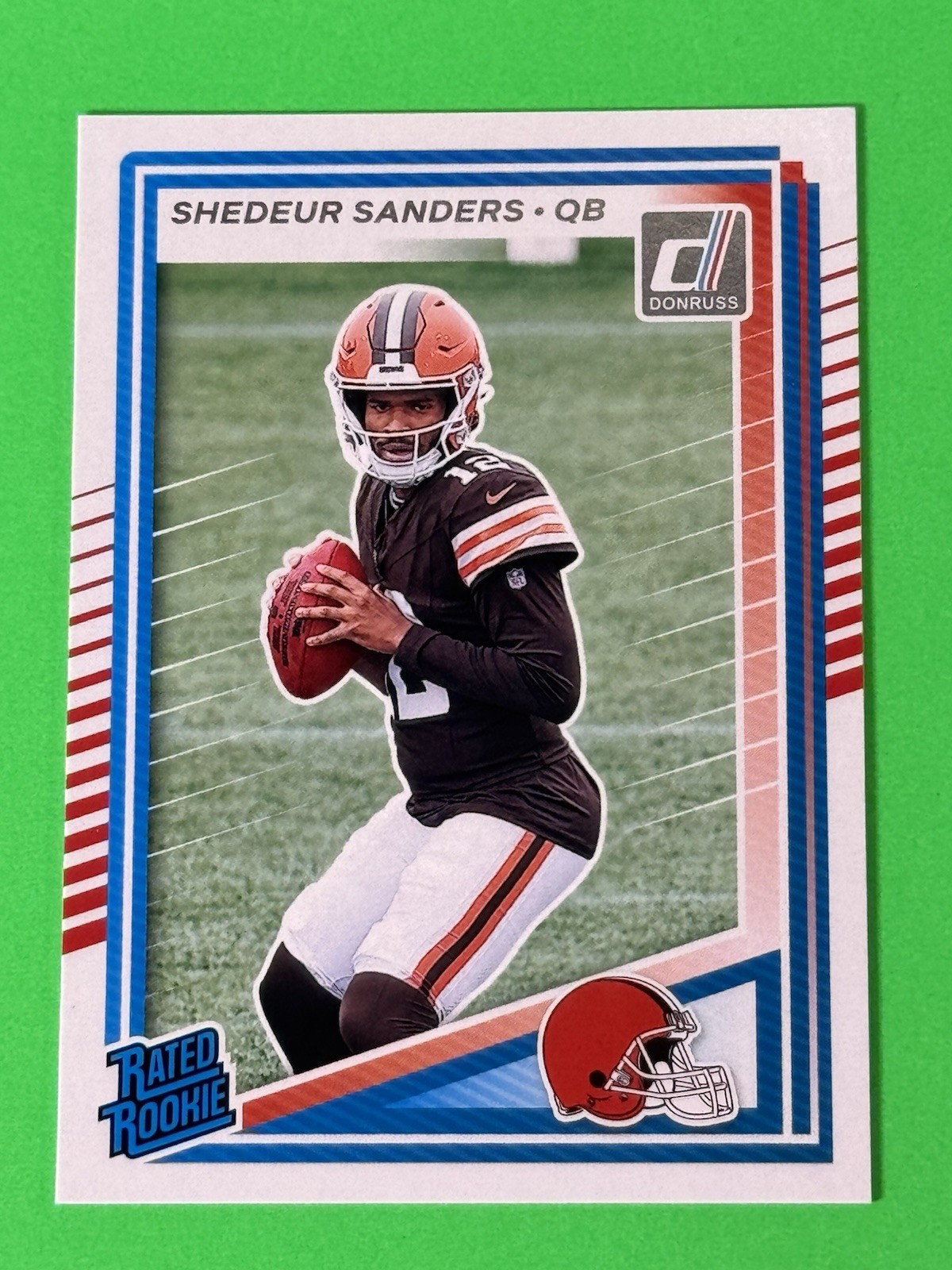 Shedeur Sanders RC 2025 Donruss Rated Rookie No. 306 Cleveland Browns 