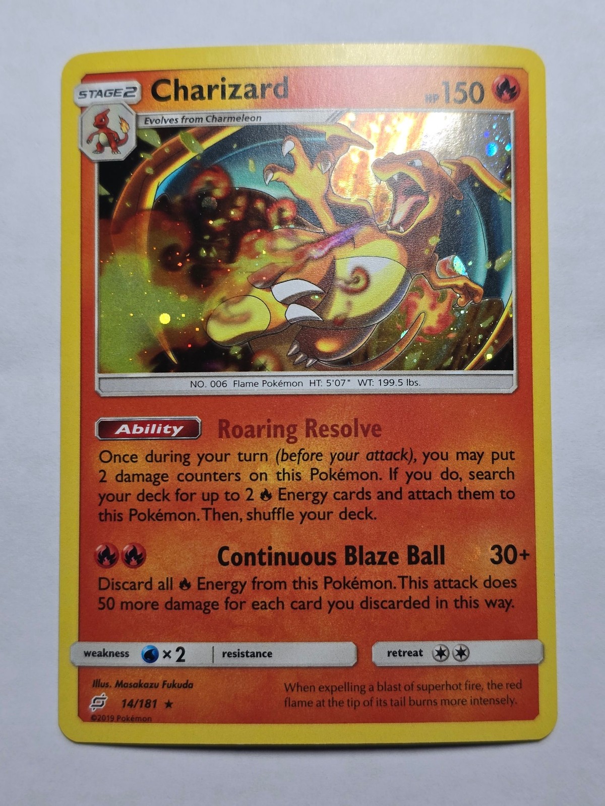 Charizard 14/181 Rare Team Up Pokemon NM