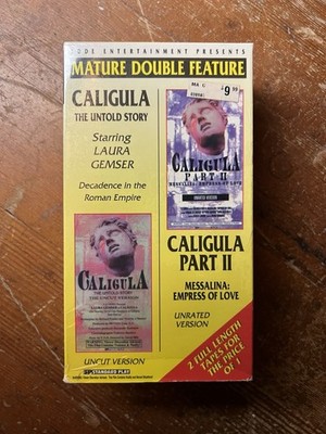 VHS 2 Tapes CALIGULA: THE UNTOLD STORY Uncut & PART I & II MESSALINA Rare