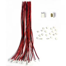 20 Sets JST SH 1.0mm 2-Pin Male Female Connector Plug with 20cm 28AWG Wire