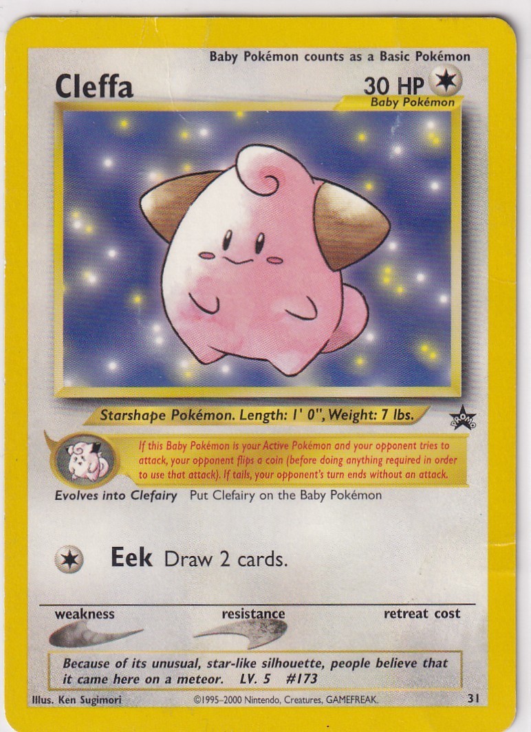 NM - Cleffa - 31 - WotC Black Star Promo - Pokemon Card