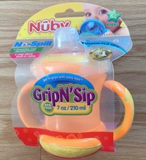 Nuby Grip N  Sip No-Spill Sippy Cup 7oz BPA-Free w/ Handles 6 Months