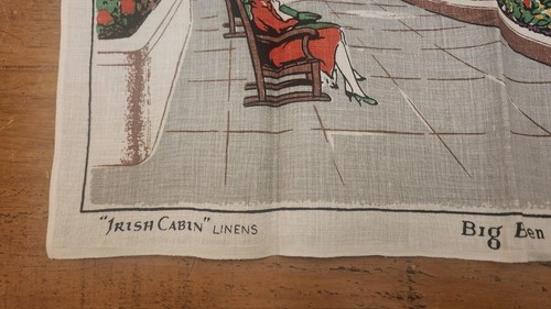 Vintage BIG BEN London Tea Towel Irish Linen Big Ben Souvenir Preowned - Picture 5 of 7