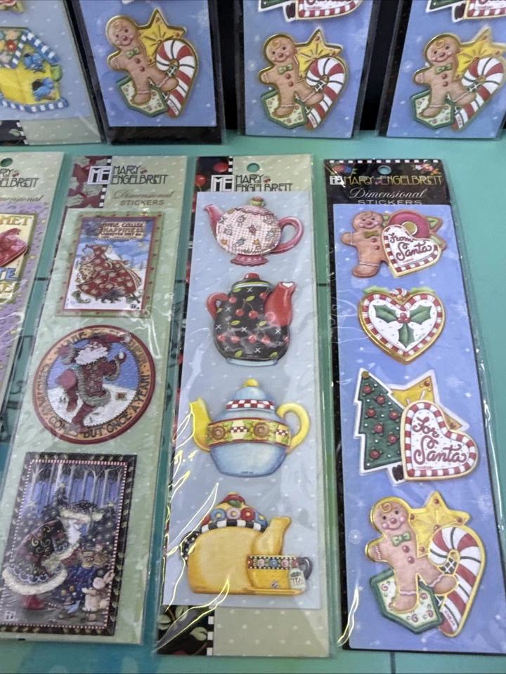 9 Mary Engelbreit Dimensional Stickers- Christmas And Other - Image 2 of 4