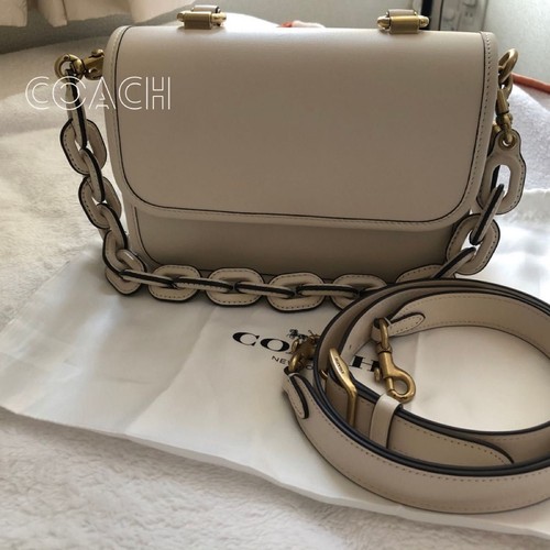 COACH Rare    in Japan Off White Leather  3way  Shoulder Bag from Japan