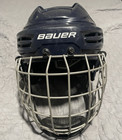 Bauer IMS 5.0 Ice Hockey Helmet Full Face Cage, Blue, Medium HECC — photo 1