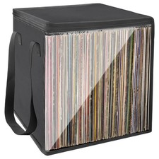 12" Vinyl Record Storage Bag Clear PVC Album Holder, Oxford Cloth Organizer Case