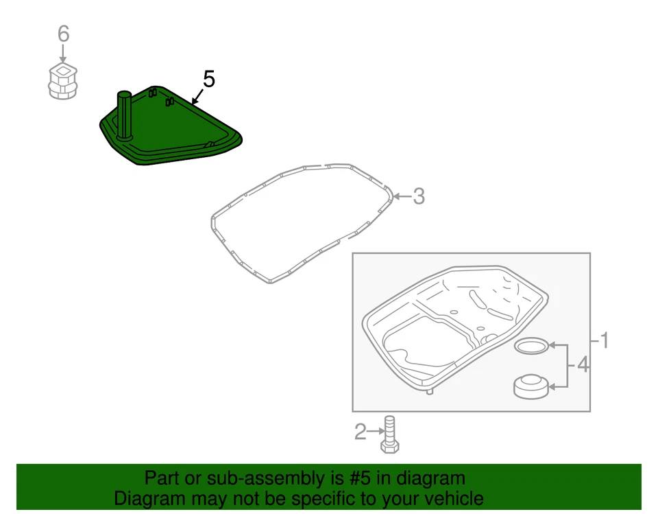 Filtro de óleo de transmissão Audi genuíno 0B6-325-429 - Imagem 2 de 3