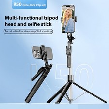 Universal 75-inch Selfie Stick Tripod Stand for Cell Phone with Bluetooth Remote