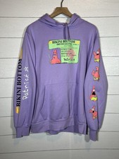 SpongeBob SquarePants Bikini Bottom Purple Patrick Large Hoodie Tv Cartoon Show
