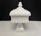 Westmoreland Milk Glass Wedding Box Covered Candy Dish Pedestal 8" w/Lid Vintage