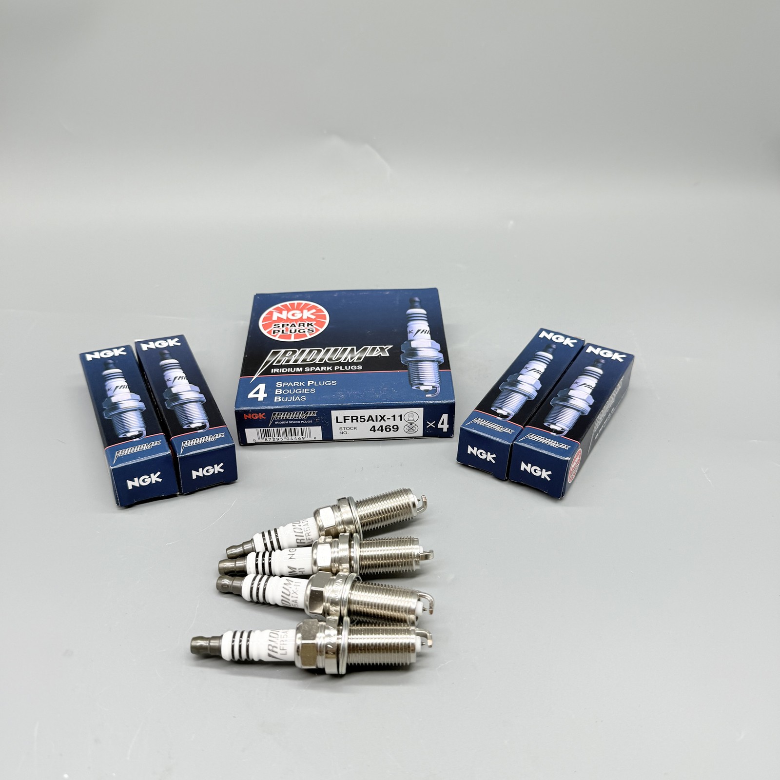 OEM LFR5AIX11 Set of 4  NGK 4469 Iridium IX Spark Plugs NEW