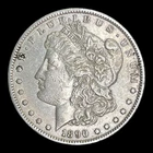1890-S Morgan Silver Dollar, AU