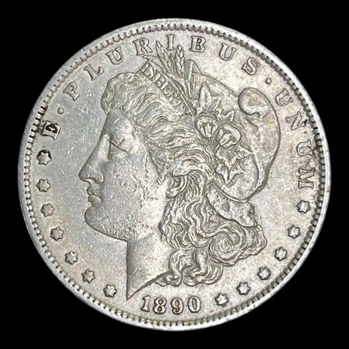 1890-S Morgan Silver Dollar, AU