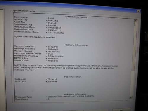Dell Optiplex 3050 Micro Intel Core i3-7100T 3.4GHz 8GB RAM 128GB SSD NO OS - Picture 8 of 11