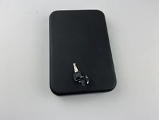 Portable Safe Box with Key 9.5 x 6.5 Inches Compact Small Lock Box 