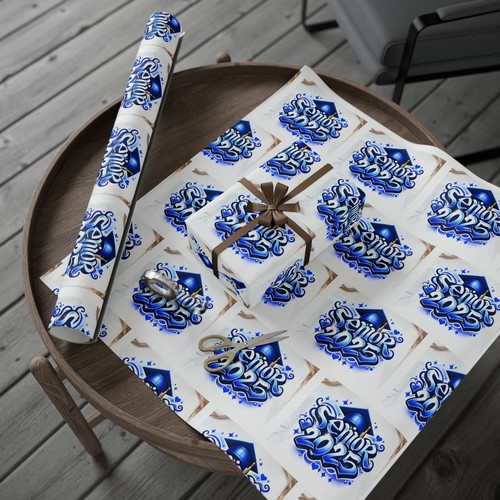 Custom Graduation Wrapping Paper Class 2025 Gift Wrap Party Favors Blue - Picture 7 of 25