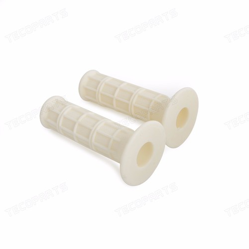 White Universal 7/8" & 1" Soft Rubber Hand Grips for Pit MX Dirt Bike Motorcycle - Foto 2 di 7