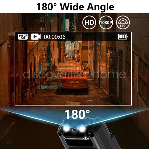 1080P Mini Wifi Body Camera HD 180° Video DVR Motion Detection Cam Sports Cam - Picture 9 of 23